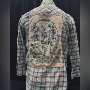 Mudd Pink and Gray Plaid Shirt
